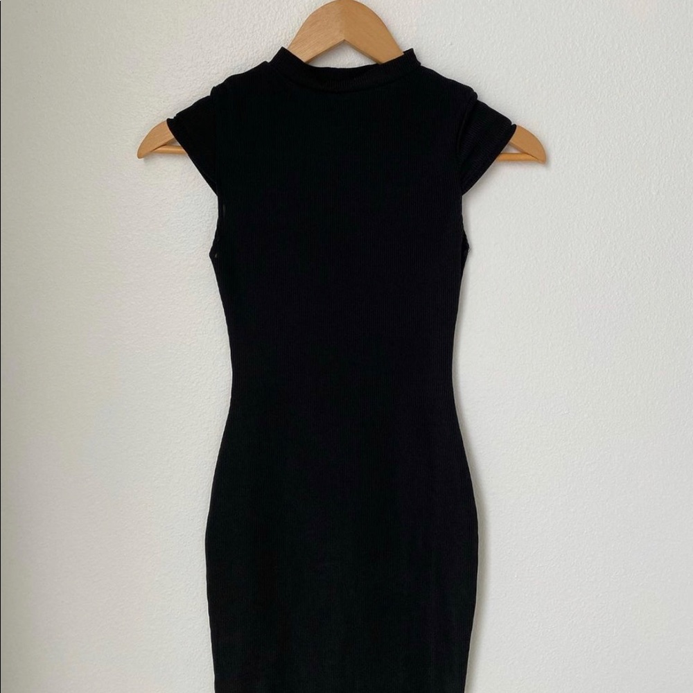 Collared Black mini dress